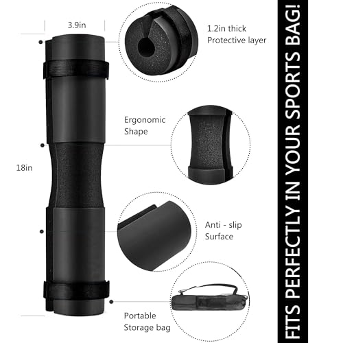 image for LAVVON Squat Pad - Foam Barbell Pad for Squats Cushion, Lunges & Bar P