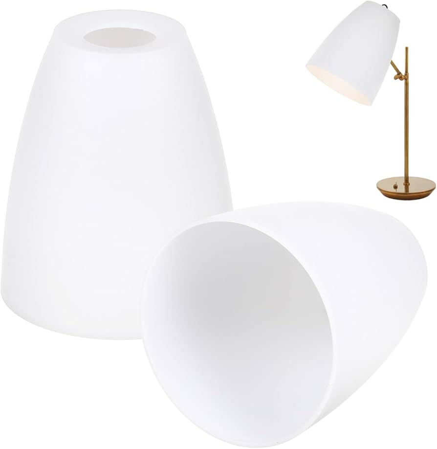 Set van 2 plastic hoefijzer-lampenkappen - witte vervangende