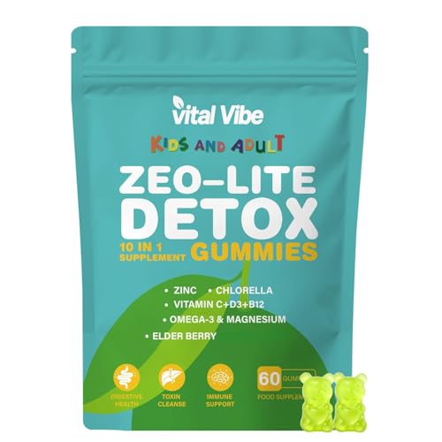 Liver Cleanse Detox & Repair | 10-in-1 Formulated Probio Kids Prebio & Probio Supplement | Vitamin D and B12 | for Immune Support & Gut Health | 60 Vegan Gummies 2 Month Supply