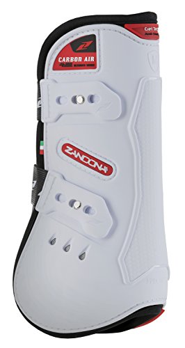 Zandonà E2110 Carbon Air Sehne Gamasche-Schutz des Pferdes Small weiß Cover