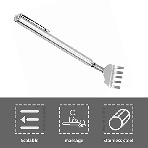 Raspador de costas extensível raspador de costas telescópico aço inoxidável portátil telescópico ext