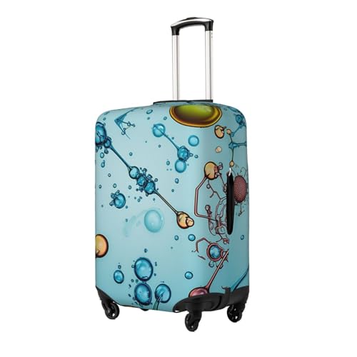 Travel Luggage Covers For Suitcase, Abstraction Biology Chemistry Elastic Suitcase Protector Washable Anti-Scratch Suitcase Baggage Cover Luggage Protector Fits 18-32 Inch Luggage2