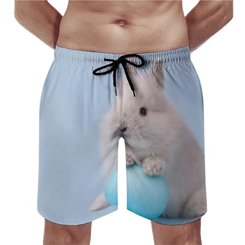 Shorts de bain homme hamster imprimé avec poches et cordon de serrage taille S