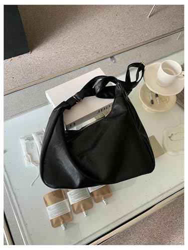 Image of Floerns Women's Soft PU Leather Crossbody Bag Vintage Slouchy Hobo Bag with Zipper