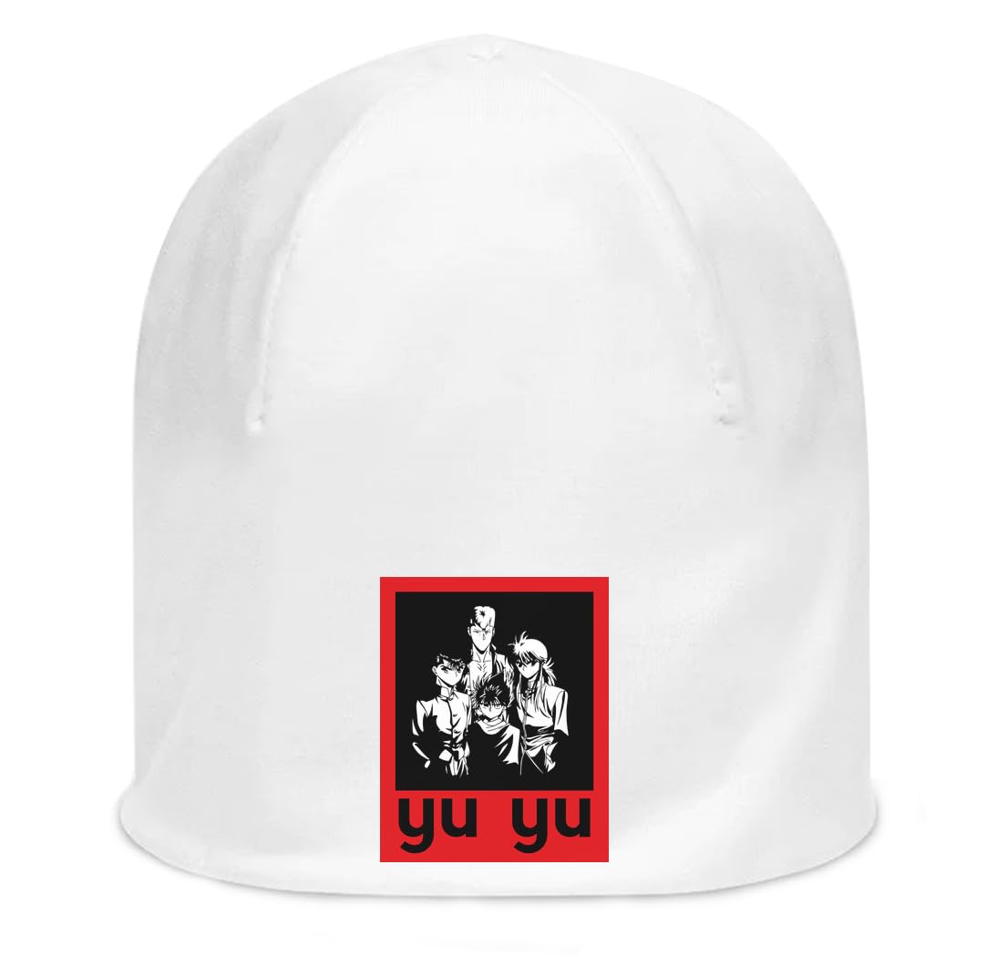 Bonnet en coton fin blanc Anime 60 couvre-chef extensible taille unique - 3