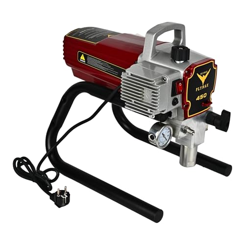 Image of Hyco Label FLYMAX R-450 Airless Paint Sprayer, 2000W, 3000PSI, Commercial Electric Spraying Machine with Accessories Made in Taiwan, Multi