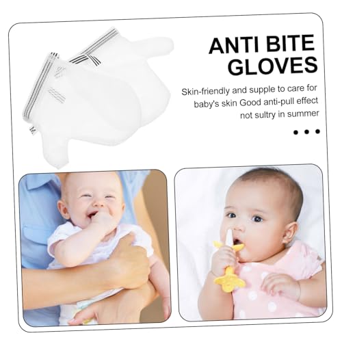 1Pair Finger Stop Guard Gloves Comfortable Mittens for Boy Girl Breathable Skin Friendly Protection for Newborn Boys4