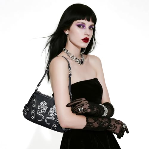Y2K Small Shoulder Bag Goth Punk Studded Purse for Women2