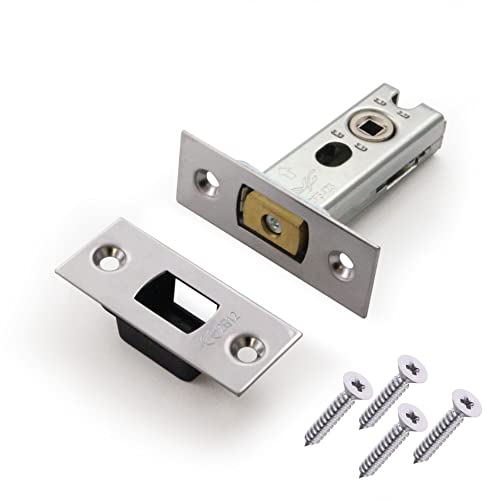 EAI Tubular Deadbolt for Bathroom, Polished Chrome, 101mm Case 82mm Backset