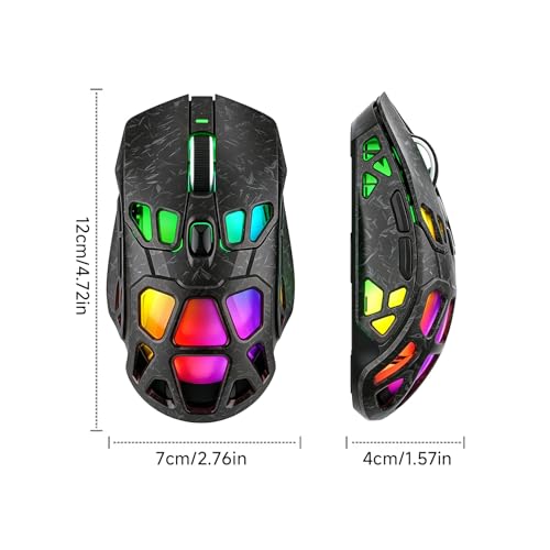 Ratón para juegos X9pro inalámbrico de 3 modos con base de carga RGB negro 7