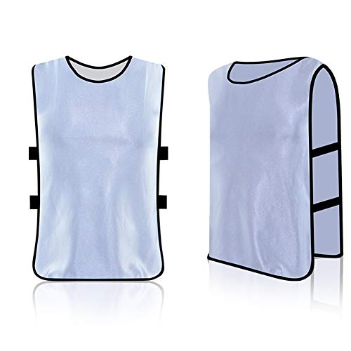 Chasubles d'entraînement de football blancs en pack de 12 pour clubs