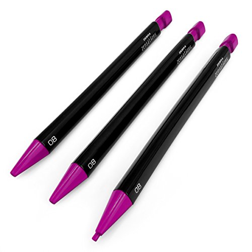 Zebra Zensations - Lápiz para colorear mecánico ergonómico (2,0 mm, 12 unidades), color violeta