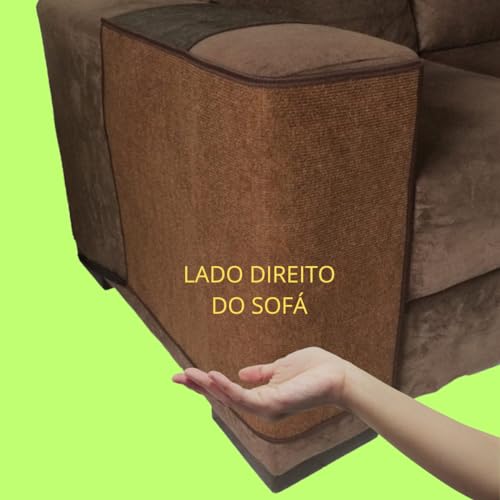 Arranhador para gatos e protetor do braço do sofá - par - tamanho 50x70 cm CORES:Marrom