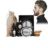 Bartpflege Set für Männer,6 in 1 Hochwertig Bart Geschenke für Männer