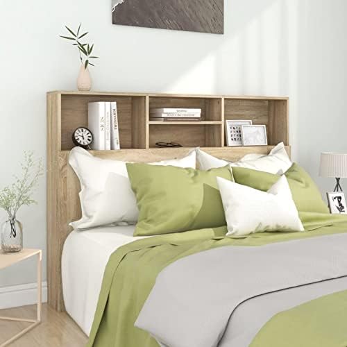 IKAYAA Cabecero Cama 140 cm con Almacenaje, Mueble Cabecero con E...