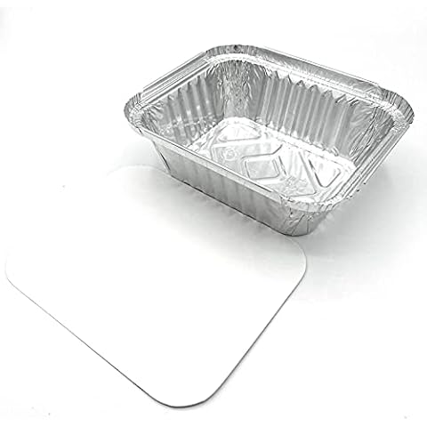 ENpack Aluminiumschale mit Deckel 450L - Aluminium Menüschale Cover