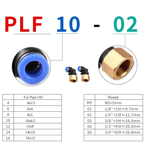 Raccord pneumatique filetage 3/8 et connecteur rapide pour tube flexible - 4