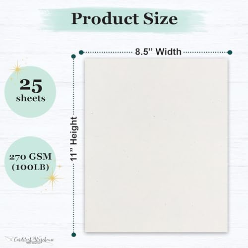 Cardstock Warehouse Speckletone Madero Beach Sand Card Stock Paper – 25 Sheets, 8.5” x 11”, 100 lb/270 gsm – 100% Recycled Premium Matte Cardstock for Cardmaking, Printing, and DIY Craft Projects - Thumbnail 2