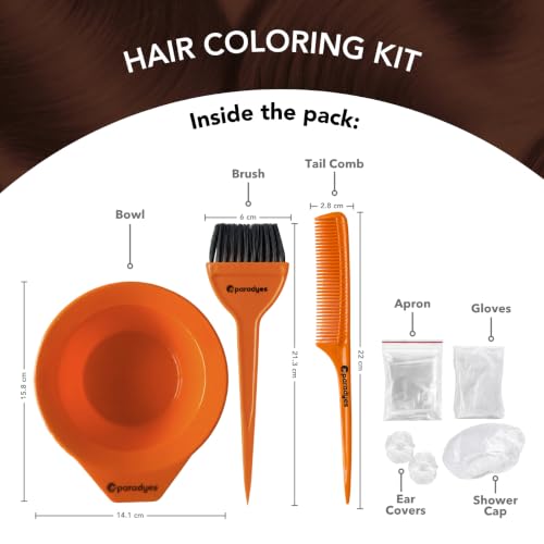 Image of Paradyes Berry Plum No-Bleach Glossy Hair Tint with 7-in-1 Hair Colouring Kit