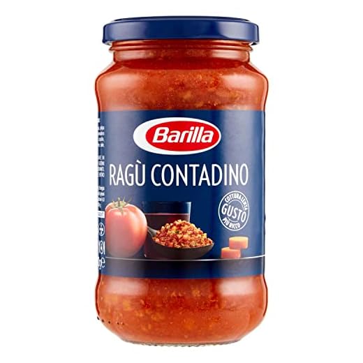 Barilla Sugo Ragù Contadino Salsa Pronta al Pomodoro con Vino Rosso, 400g