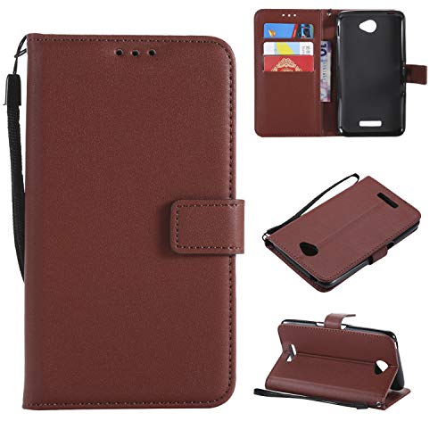 Litao-Case MS Coque pour Sony Xperia E4 E2104 E2105 Coque Cover Case Housse Flip Cuir PU + Etui en Silicone Fixe Protection 3