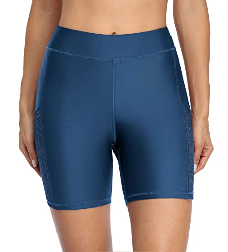 beautyin Women's Boardshort Swim Bottom High Waisted Tankini Swimwear Shorts