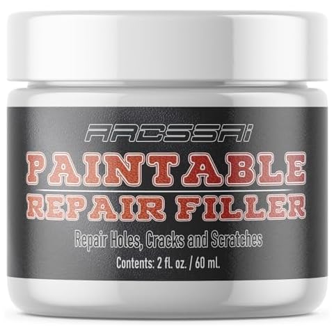 Paintable Leather Repair kit for Furniture, Leather Car Seat Repair Kit for Restoring Scratches, Tears, Holes, Cracks, Burns on Car Interior, Furniture, Shoes, with Step-by-Step Guide (White, 2 oz) Cover