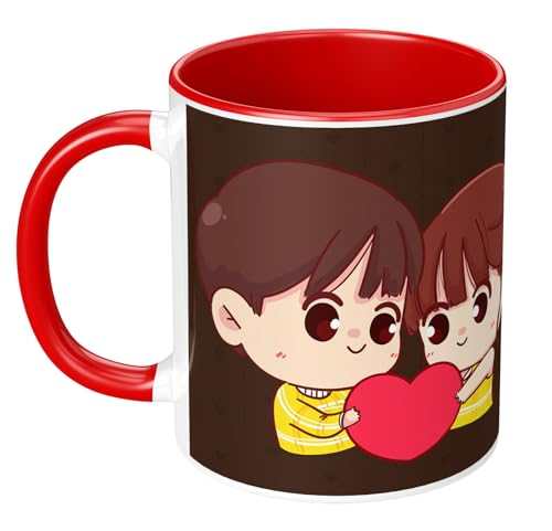 Image of Raksha Bandhan Gifts Printed Mug with Keychain Best Rakhi Combo Gift for Brother & Sister Rakshabandhan Return Gifts for Sister White 350ml Coffee Mug(Pack of 5)(Combo Set)(RMCKRCG509)