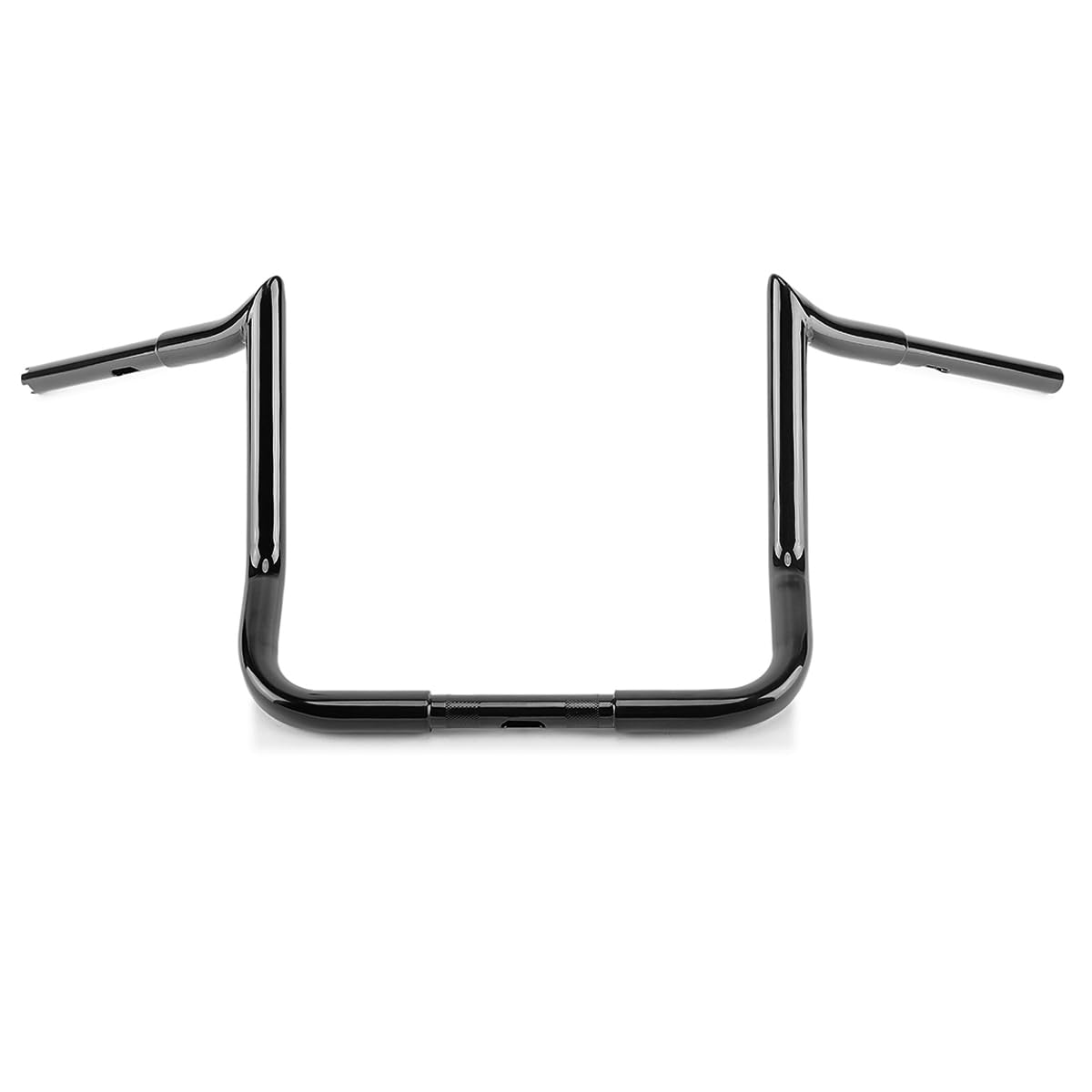 Customoto 12" Rise Handlebar 1.25" Fat Meathook Bagger Bars Compatible with Harley 1996-UP Street Glide Electra Glide, Gloss Black