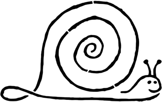 Azeeda A5 Gluckliche Schnecke Wandschablone Vorlage Ws00023208 Amazon De Baumarkt