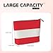 BLWSLC Austrian flag Printed single layer cosmetic bag, women's organizer, suitable for business and travel essentials.