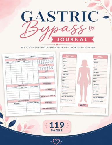 Gastric Bypass Journal: Daily bariatric weight loss surgery record for pre- and post-op, focusing on women’s bariatric surgery, with meal planning, a ... progress monitoring for a healthy lifestyle. image 2
