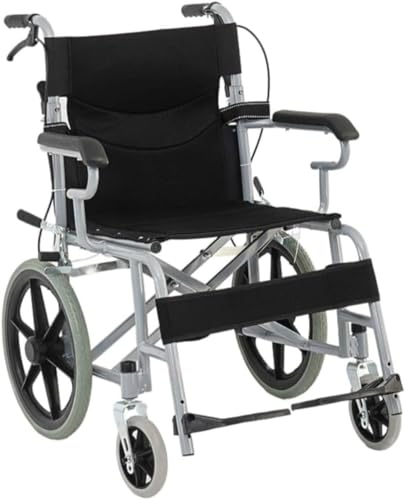 軽量コンパクト折り畳み車椅子。重量約11kgで収納楽々。360度回転小径前輪と16インチ後輪で段差もスムーズ。通気性ハニカムシートで快適。日常から旅行まで (ブラック,16インチ)