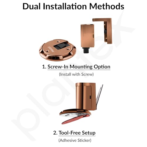 Image of Plantex Door Stopper for Home /Floor Mounted Doors Stopper /Door Stoppers for Hotel /Office /Stops for Door -Pack of 1 (Rose Gold)