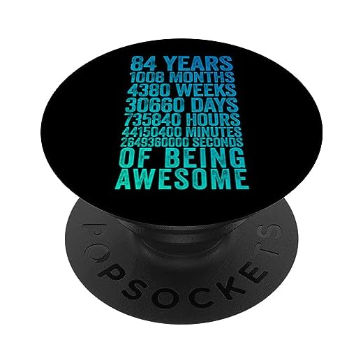 Divertida camiseta de cumpleaños 84 Old Meter Divertidos regalos de 84 años PopSockets PopGrip Intercambiable
