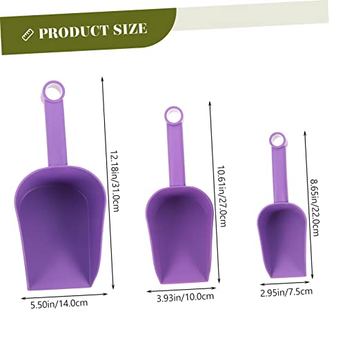 Juego 3 Piezas Mini Palas de Jardín Plástico Morado miniatura 2