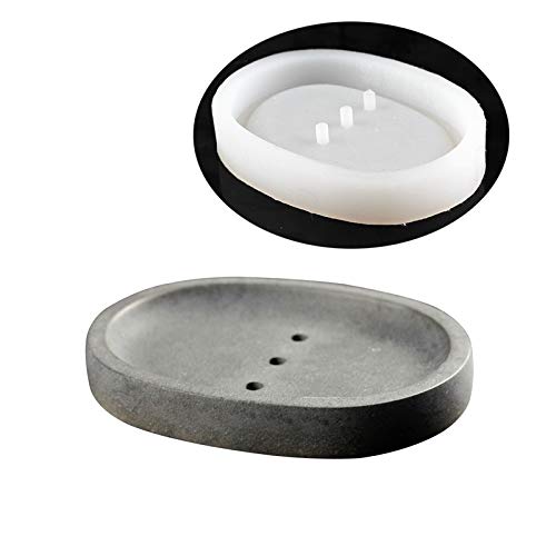 Nicole Silicone Mold for Cement Soap Dish Handmade Concrete Plate Mould