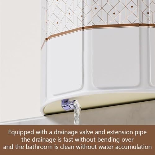 Image of YAGVIZ Foldable Soaking Tub for Adults, Portable Ice Bath Tub for Cold Water Therapy, Freestanding Foldable Bathtub for Shower, Spa, Outdoor Plunge Use