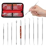 SUPVOX Accessori per Modellare Gli Utensili per scolpire Una spatola di Cera in Acciaio Inossidabile (Borsa Nera)