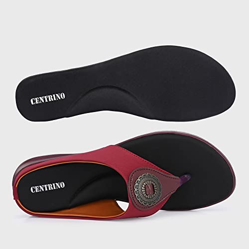 Image of Centrino Women Thong Sandals & Comfortable Ortho Care Sandal For Ladies | Fashion Wear Sandal & Chappal | Soft Cushioned for More comfort (2854)
