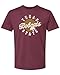 Nudge Printing Texas State University Shirt TXST Cursive Bobcats Script Apparel Super Soft Heather Maroon T Shirt Comfy Tee for Men and Women (Medium)