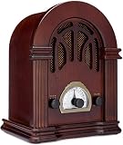 ClearClick Retro AM/FM Radio with Bluetooth - Classic Wooden Vintage Retro Style Speaker