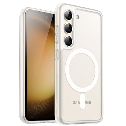 JETech Magnetisch Hülle für Samsung Galaxy S23 5G 6,1 Zoll, Kompatibel mit MagSafe, Transluzente Matt Rückseite Stoßfest...