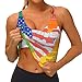 Women Girls Sports Vest U-Shaped Back Comfy Athletic Tops with Bralette Pads Sleeveless Sportswear for Training Fitness, for American Flag Money Colorful Bill Dollars Art
