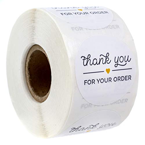 Sblabels 'Thank You' Aufkleber mit Herz, 500 Stück