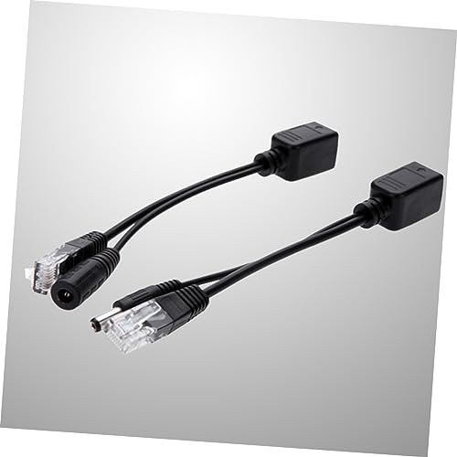 2pcs Poe Injector Wire Splitter Full Cable Adapter para Cámaras IP y Dispositivos Inalámbricos Negro miniatura 6
