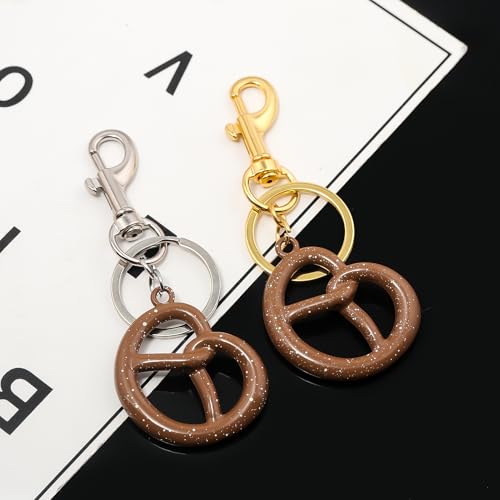 Image of Pretzel Bag Charm Keychain for Women - Key Chain,Cute Purse Handbag Accessories - Women's Trend Jewelry Gifts