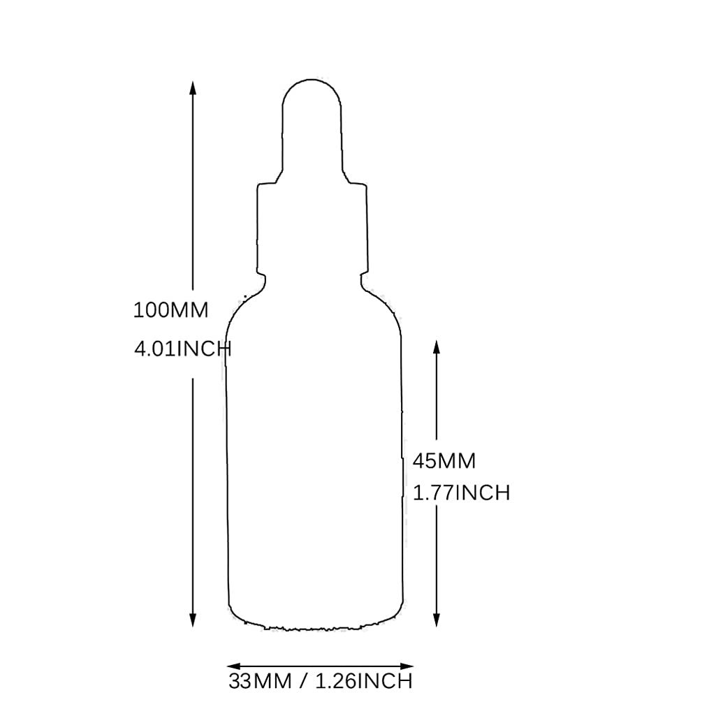 24 Pieza 30ml Verde mate Botellas de Cristal con Pipeta, 30 ml Frasco Cuentagotas Cristal con Tapón de Rosca Plata, Botella de Vidrio con Cuentagotas para Aceite Esencial Aromaterapia