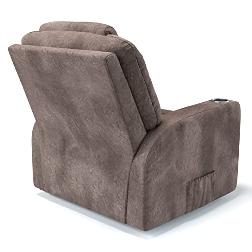 Poltrona do Papai Beta Suede Amassado Chocolate Elétrico e USB