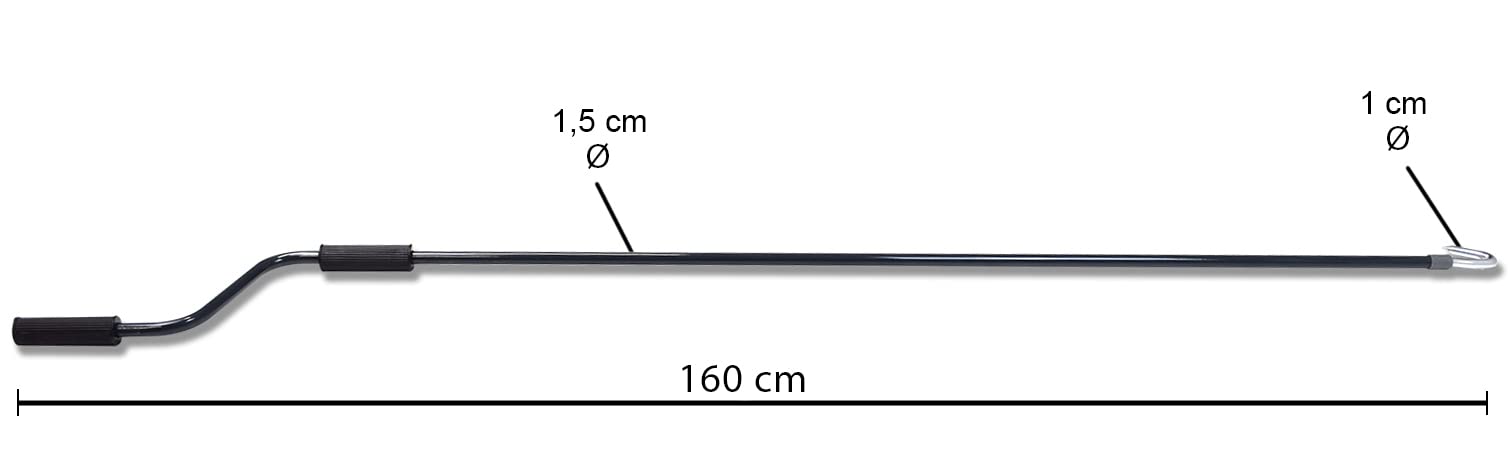 SCHARTEC Manivelle universelle pour store blanc ou anthracite - 160 cm - Manivelle avec crochets (anthracite)